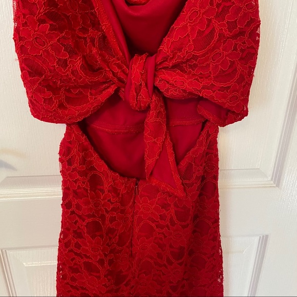 Red Lace Dress - Picture 5 of 7